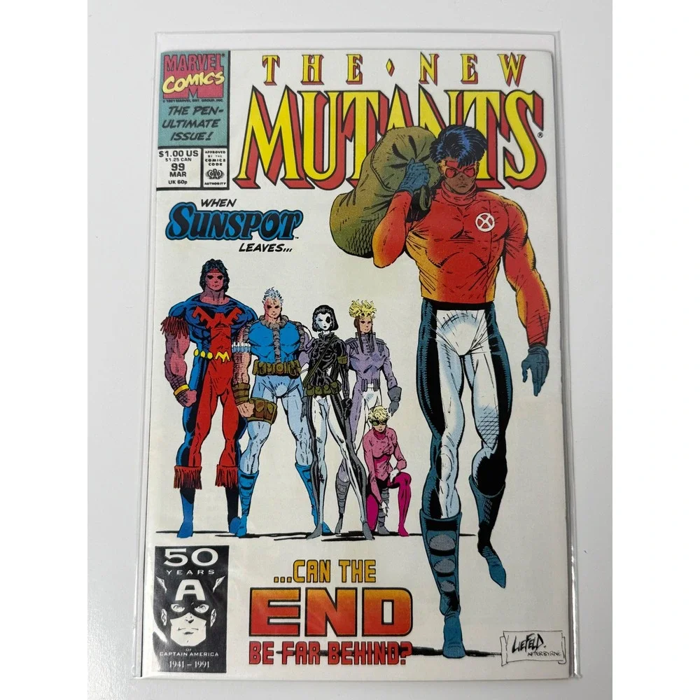 Marvel Comics The New Mutants 99 March 1991 Rob Liefeld Sunspot Penultimate